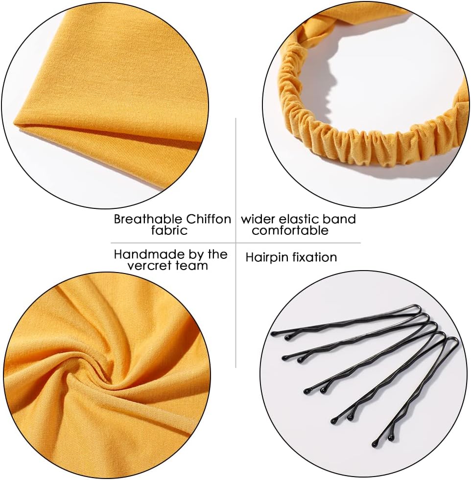 Vercret hair scarf with non-slip clips detail
