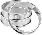 HEIHAK round cookie and egg rings ready for griddle use