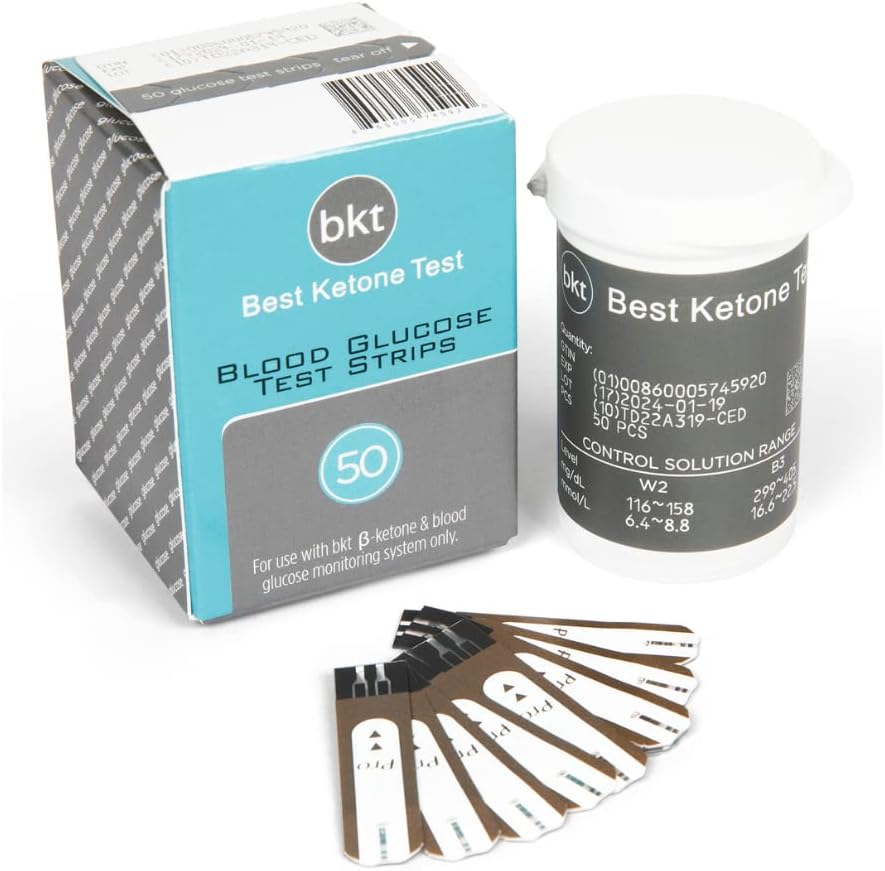 BKT TD-4279 Blood Glucose Test Strips 50ct - NOT for Keto-Mojo GK+ - Only for BKT Meter and Original Keto-Mojo Bluetooth TD-4279 - Image 1
