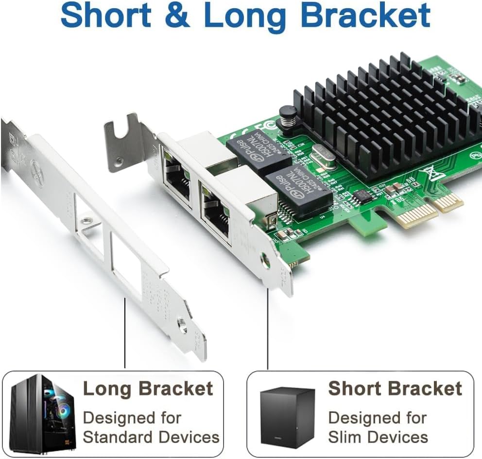 H!Fiber.com Ethernet card PCIe interface and chip detail