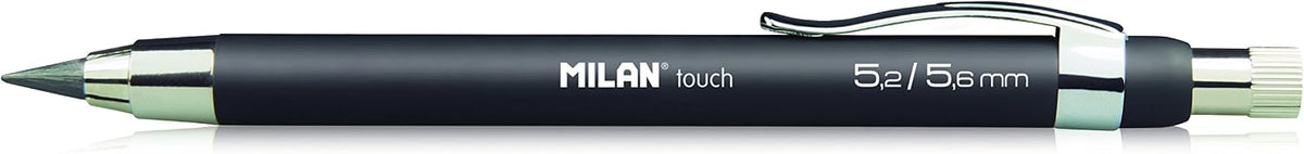 Milan 535206 mechanical pencil showing built-in cap sharpener