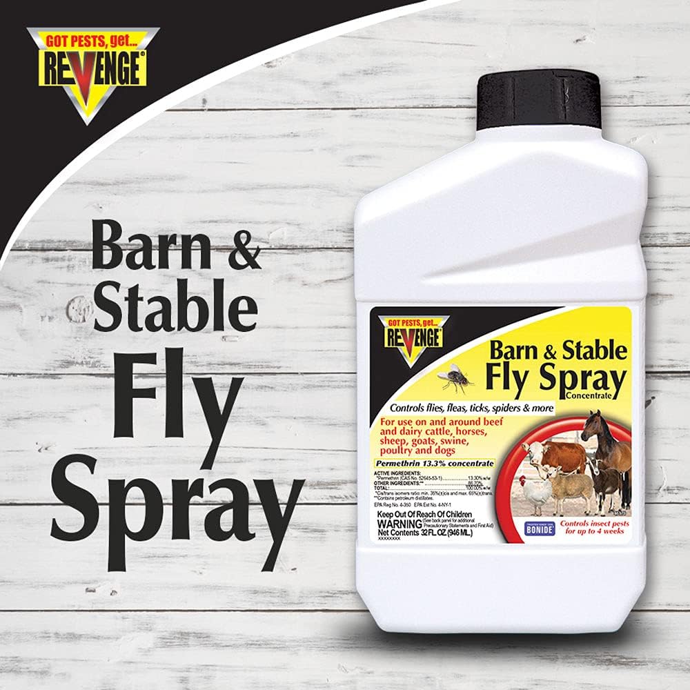 Bonide Revenge insecticide concentrate label showing permethrin ingredients