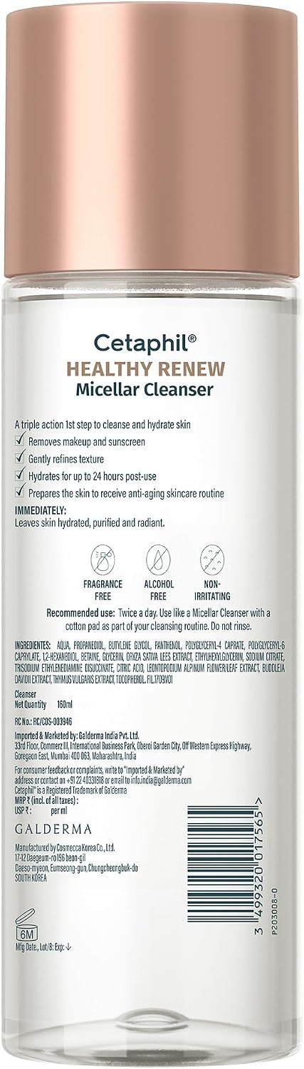 Cetaphil Healthy Renew Micellar Cleanser ingredients label