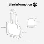 Small pet inside Pawaboo pink ribbon tote bag