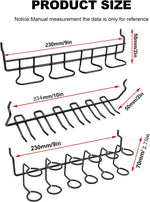 MDEOOSKY pegboard accessory rack showing rubber-tipped hooks for secure tool hanging