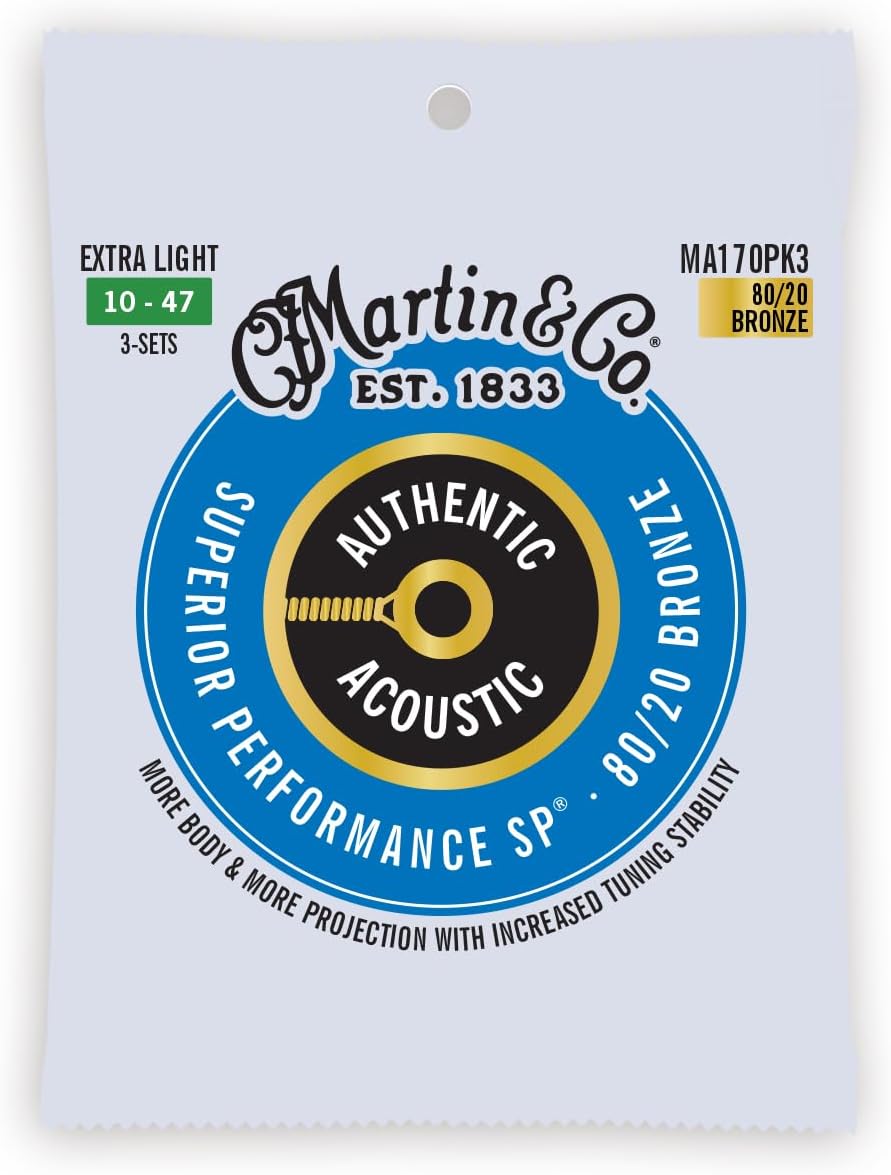 Martin Authentic Acoustic Guitar Strings, Superior Performance Bluegrass 12-56, 80/20 Bronze - Image 11