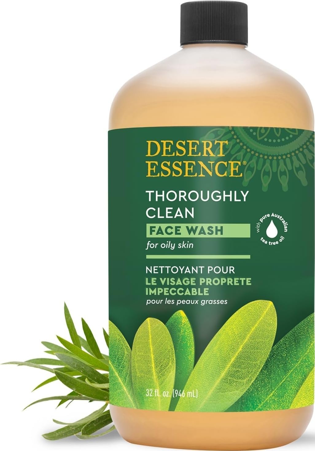 Desert Essence Thoroughly Clean Face Wash, Tea Tree Oil, 8.5 fl oz | Removes excess oil and impurities without over-drying; botanical formula for oily skin - Image 10