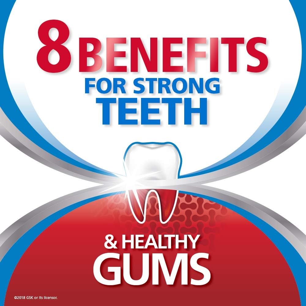 USA imported Parodontax Whitening daily fluoride anticavity and antigingivitis toothpaste box showing clinical benefits