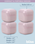 Bliss pink gaze travel size toiletries containers for skincare creams