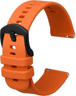 Anbeer Silicone Watch Band 16mm 18mm 20mm 22mm 24mm 19mm 21mm Quick Release Rubber Watch Straps for Men Women,Stainless Steel Buckle - Image 13