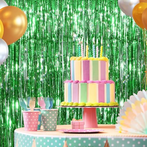 Premium twenty-three micrometer PET material green party background backdrop pack