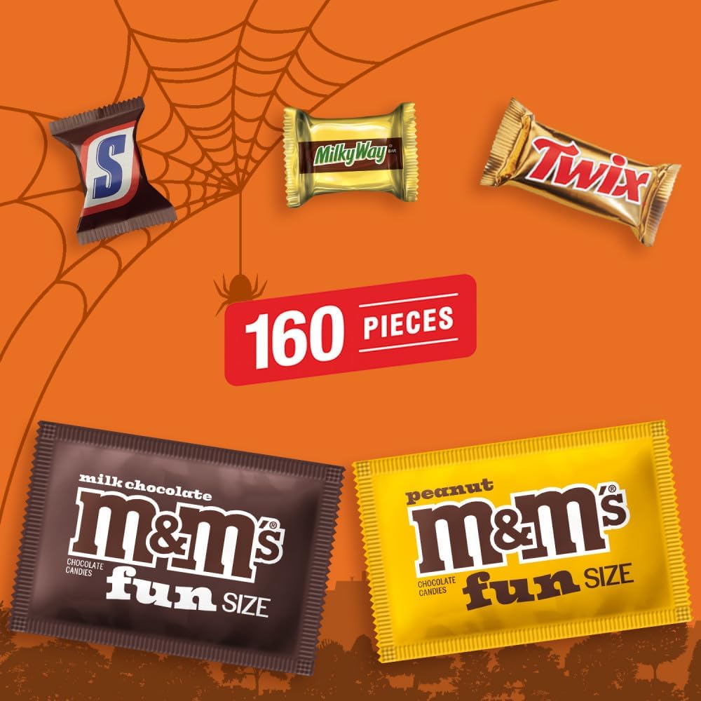 Miniature Twix and Milky Way chocolate bars grouped together