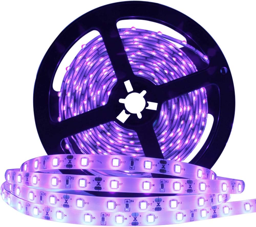 YGS-Tech blacklight LED strip arranged for UV resin curing chamber use