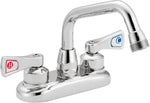 Moen commercial utility faucet front view showing chrome finish