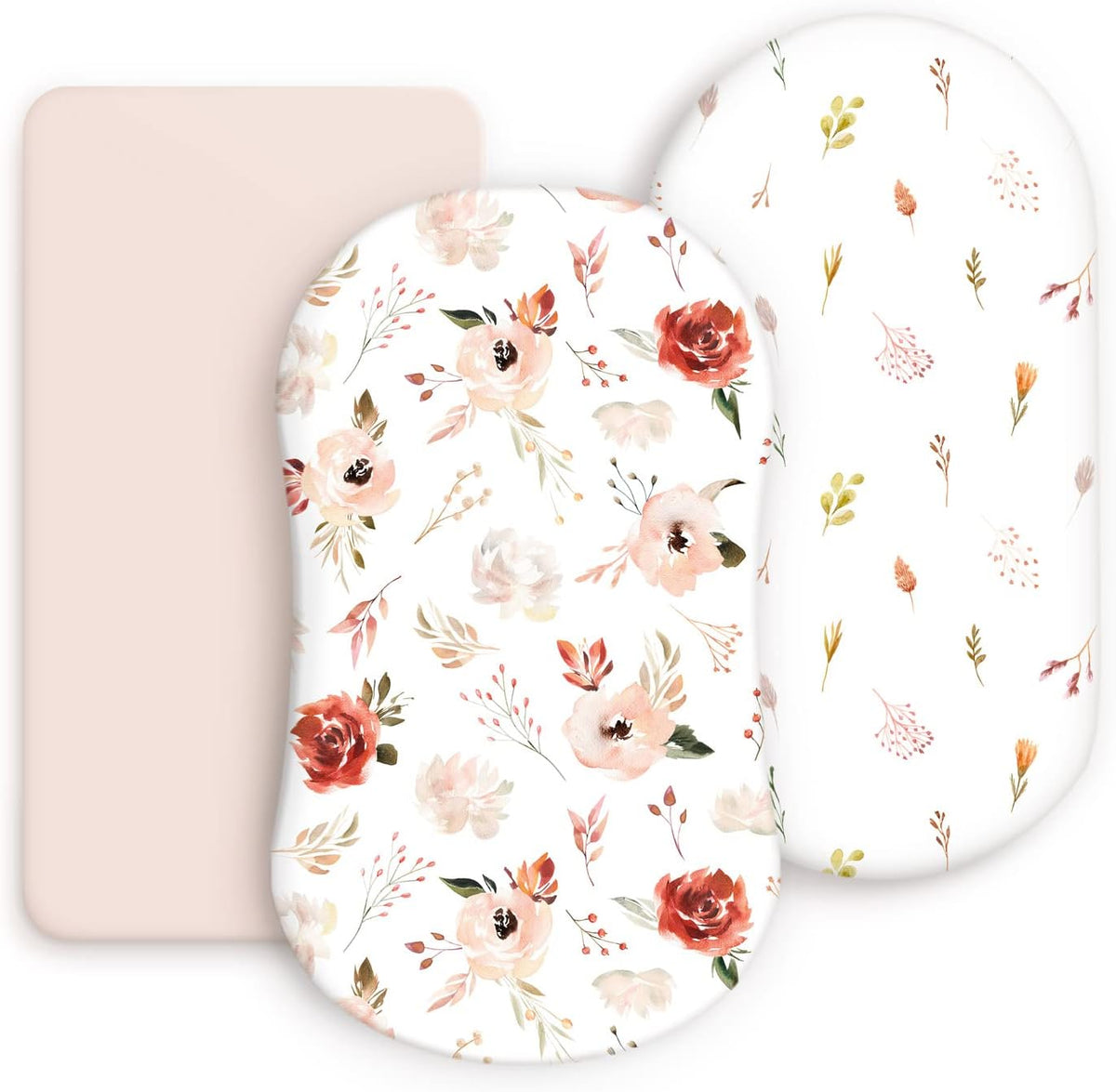 GRSSDER bassinet fitted sheets front view