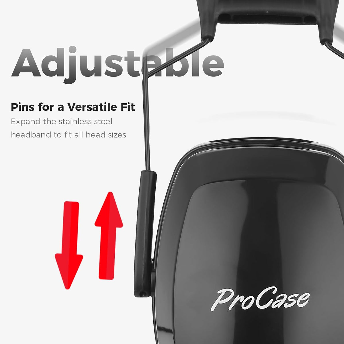 ProCase hearing protection side profile showing adjustable headband