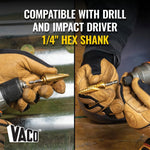 Klein Tools step drill bit 1/4-inch hex shank close up