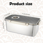 CODOHI stainless steel bread container with time recording dial lid