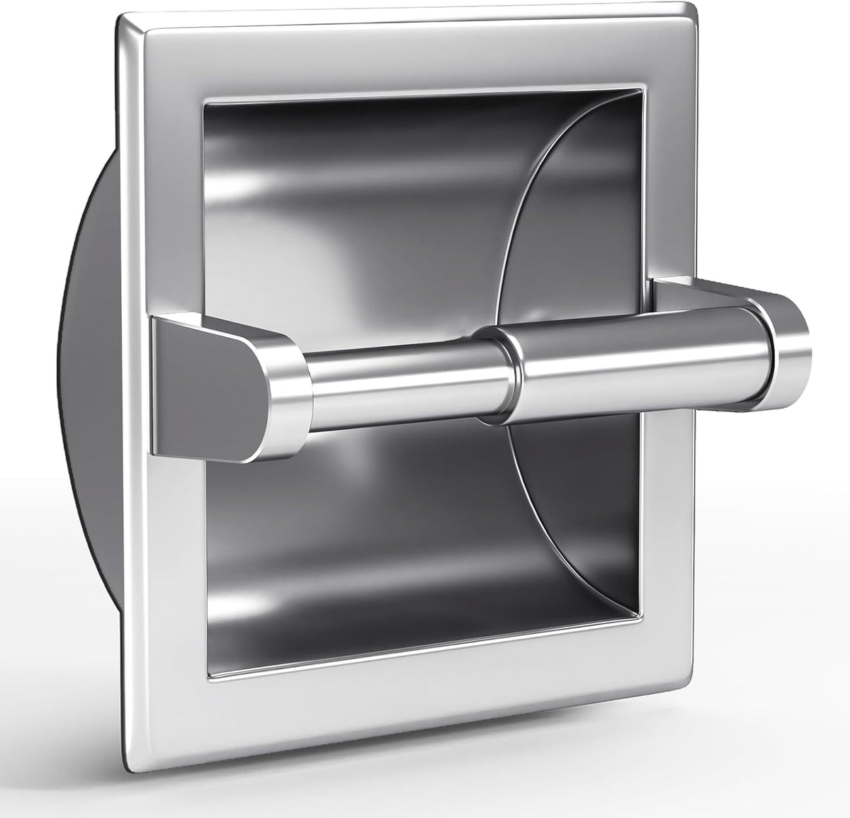 POKIM Brushed Nickel Toilet Paper Holder, Stainless Steel Double Post Pivoting Wall Mount Holder, Fits Mega Large/Jumbo Rolls, Commercial Bathroom Tissue Dispenser for Home & Commercial Use - Image 9