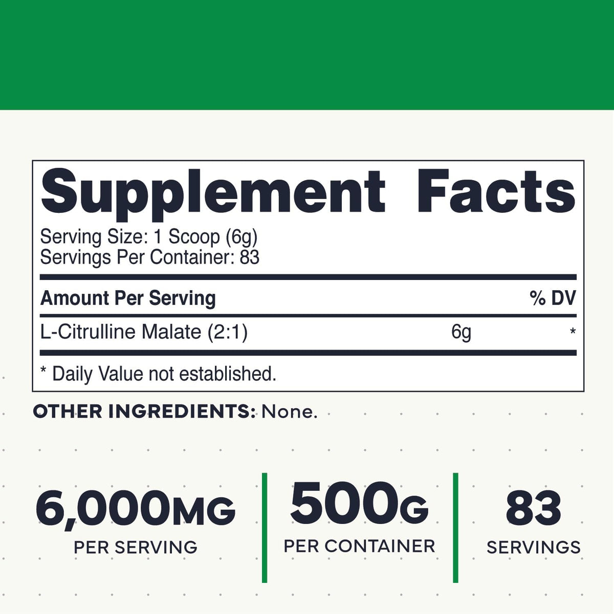 Type Zero amino acid supplement tub back label details