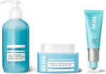 Bliss Essentials Skincare Kit front view featuring the 3-step regimen products.