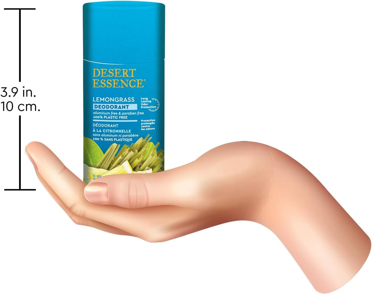 Desert Essence eco friendly deodorant bottom push mechanism