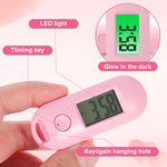 Hemobllo digital keychain watch showing LCD display screen