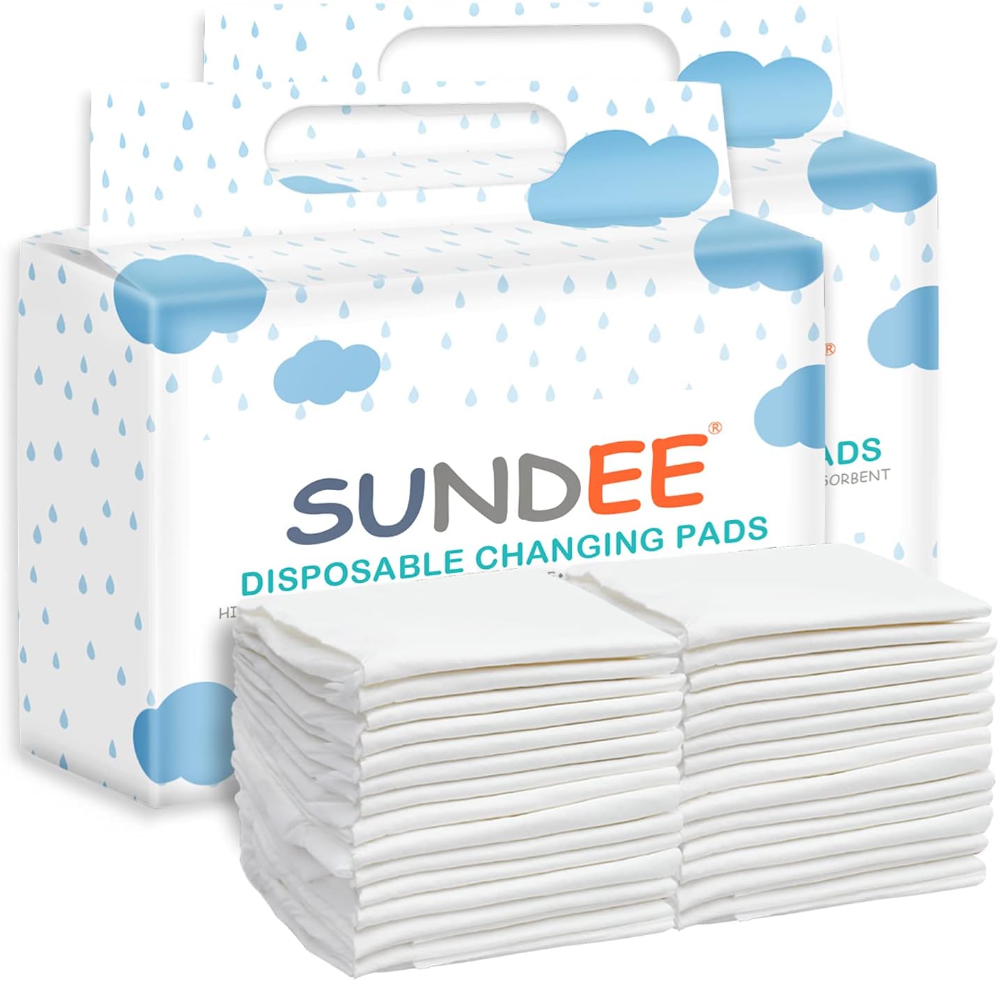 Sundee disposable baby changing pad 50 pack front view
