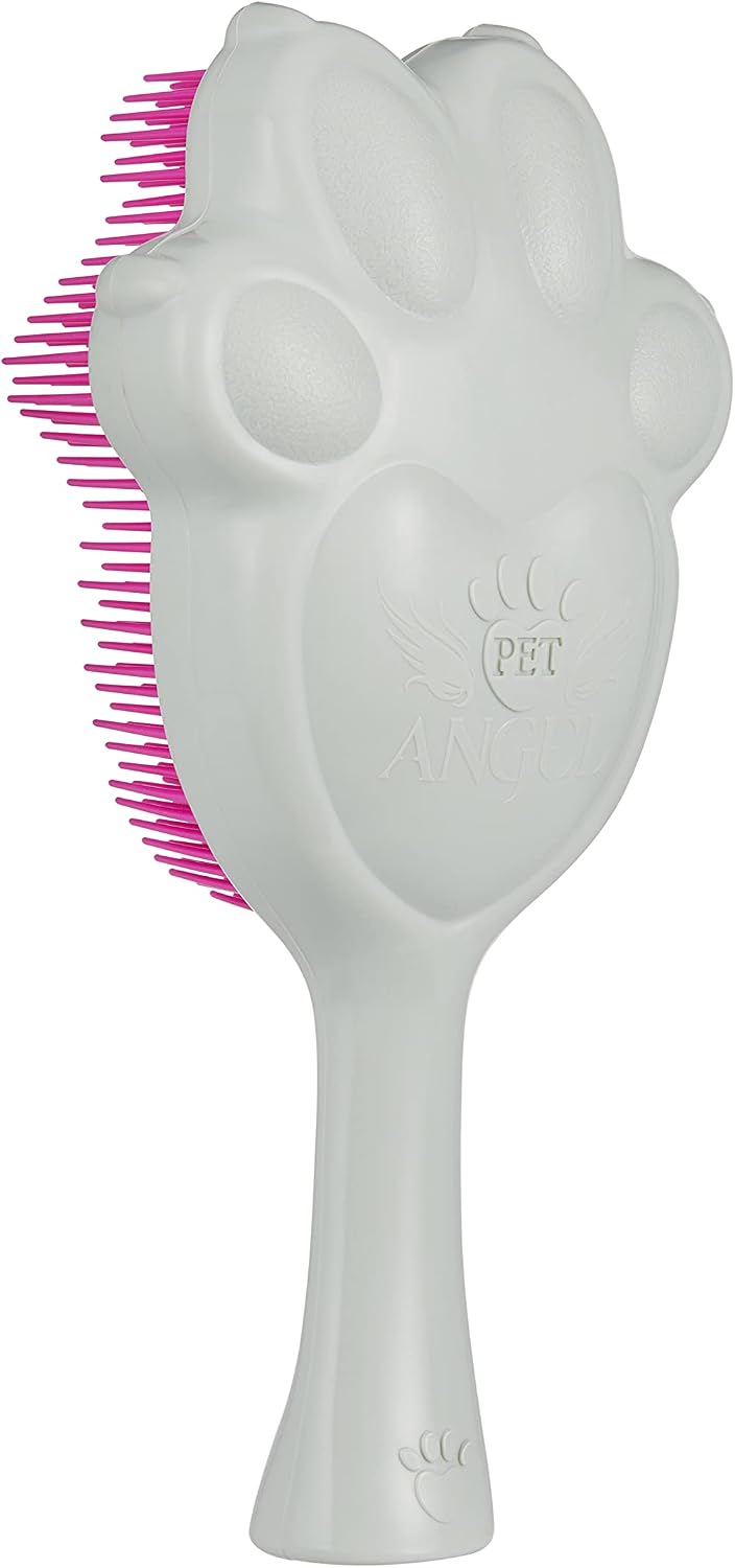 Tangle Angel mini keyring pet brush attached to leash