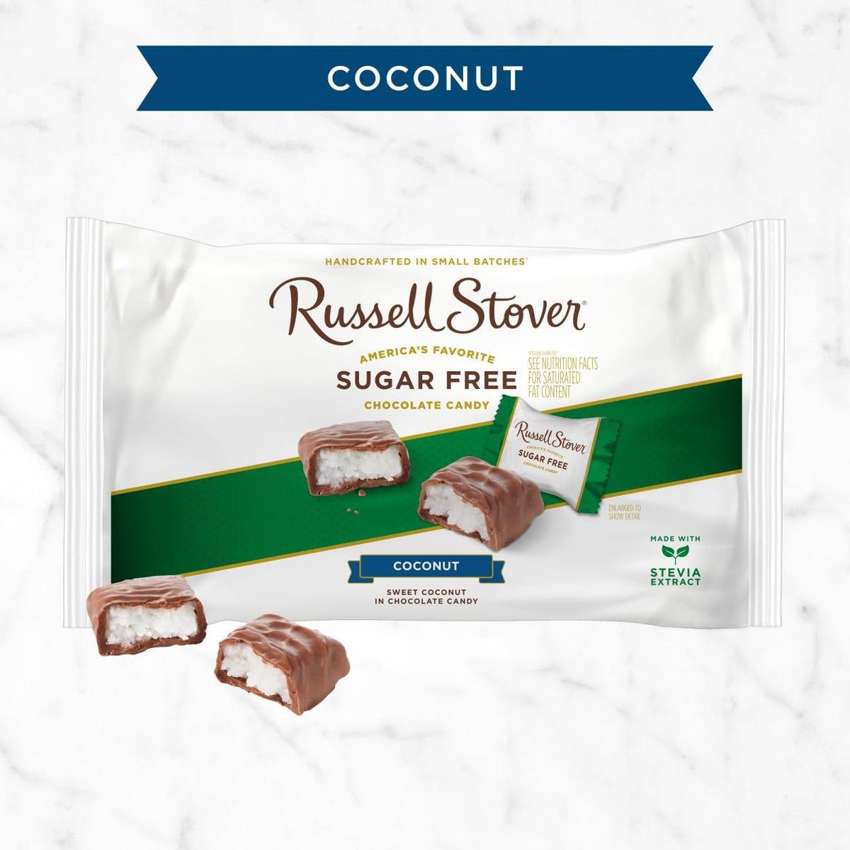 Authentic USA imported Russell Stover coconut chocolate candy