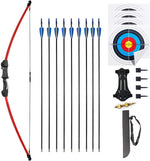 45" Youth Bow and Arrows Set for Kids 8-12 Teens Recurve Archery Beginner Gift Longbow Kit, Outdoor Hunting Play Gift, 9 Arrows, 4 Target Face for Backyard Game Age 12-14 14-16 - Image 9