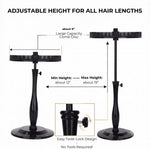 Lightmay hair extension stand with adjustable height pole