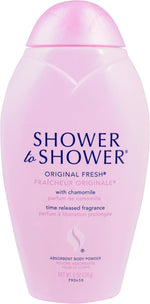 Shower To Shower Original Fresh Body Powder front view bottle