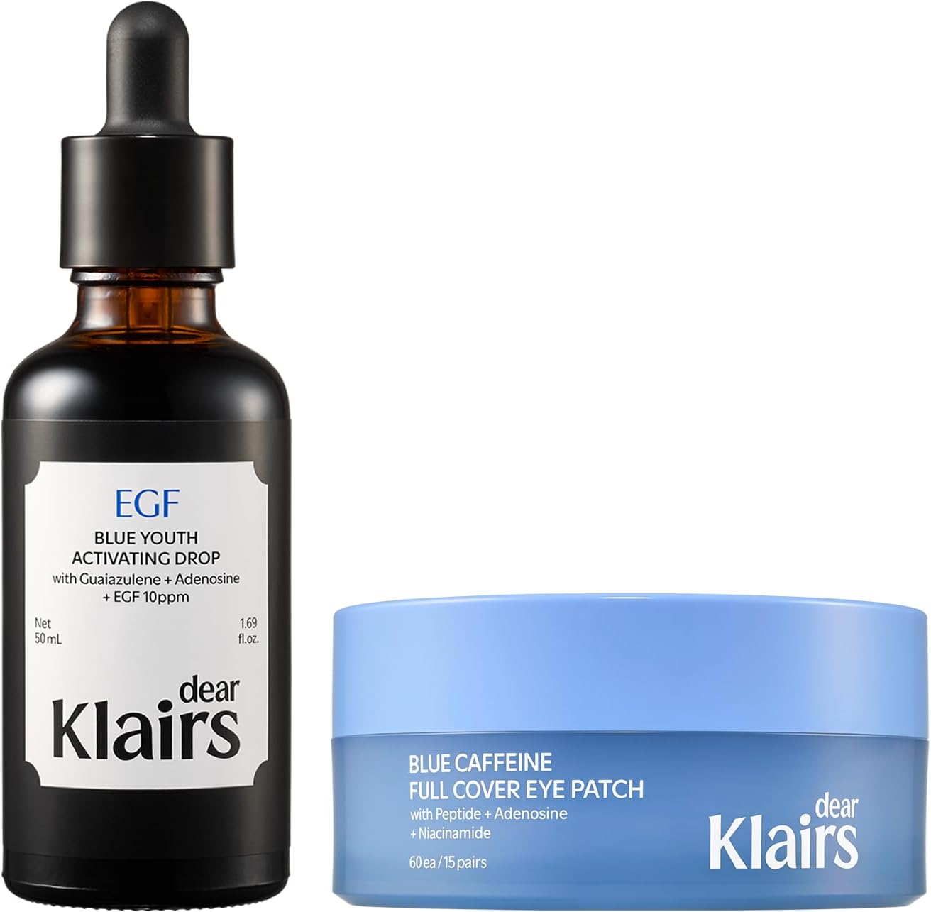 Dear Klairs Blue EGF Resilient Firming Duo serum and patch set