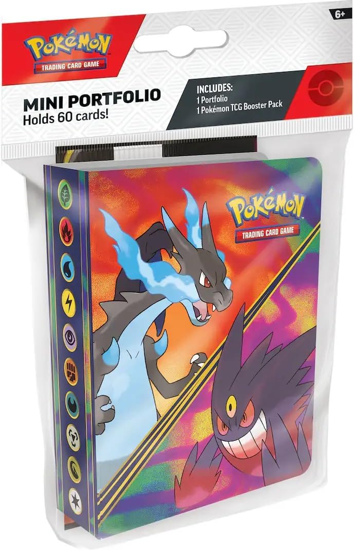 Pokemon TCG mini portfolio back view and packaging details