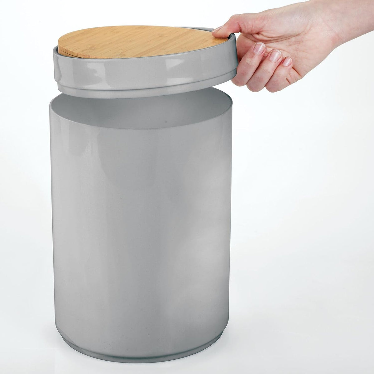 mDesign mini waste container removable lid feature