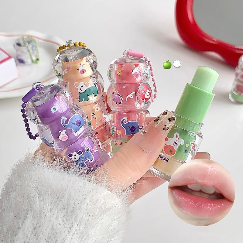 Charm Kiss 4 Pieces Fruit Lip Balm Set front view for hydrating lip care