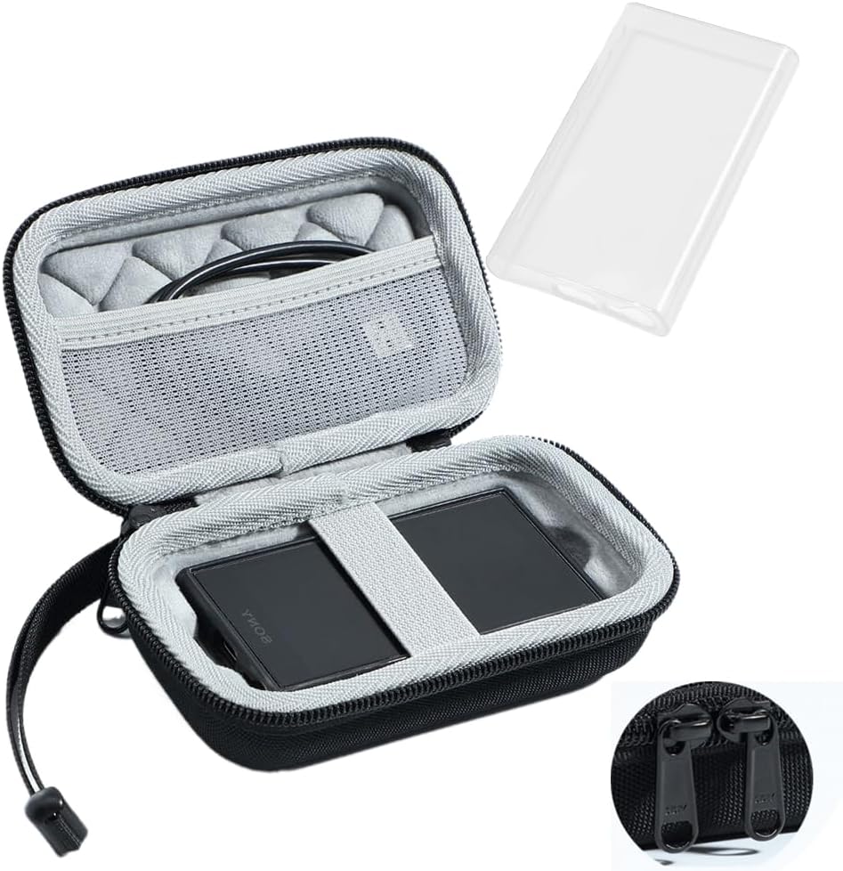 Soft Clear TPU Protective Shell Skin Case Cover for Sony Walkman NW-A300 Series NW-A306 NW-A307 (Clear Black case and Glass) - Image 11