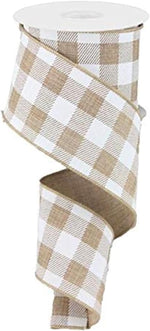 Wired edge ribbon styled for seasonal wreath making and home decor