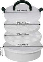 Pujito 3-in-1 pie carrier showing transparent locking lid