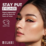 Milani waterproof gel eye pencil in dark brown shade with built-in smudger