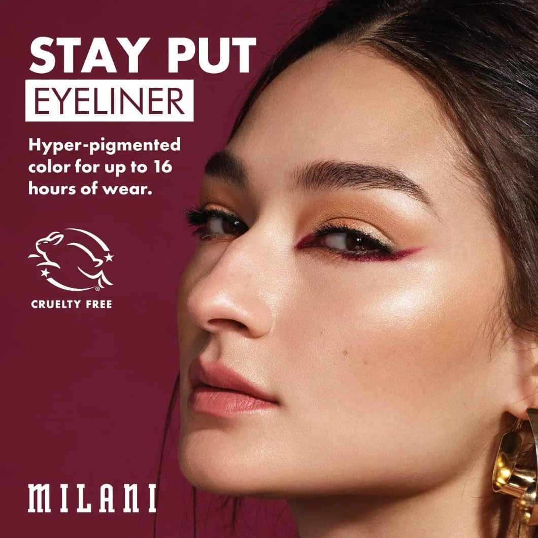 Milani waterproof gel eye pencil in dark brown shade with built-in smudger