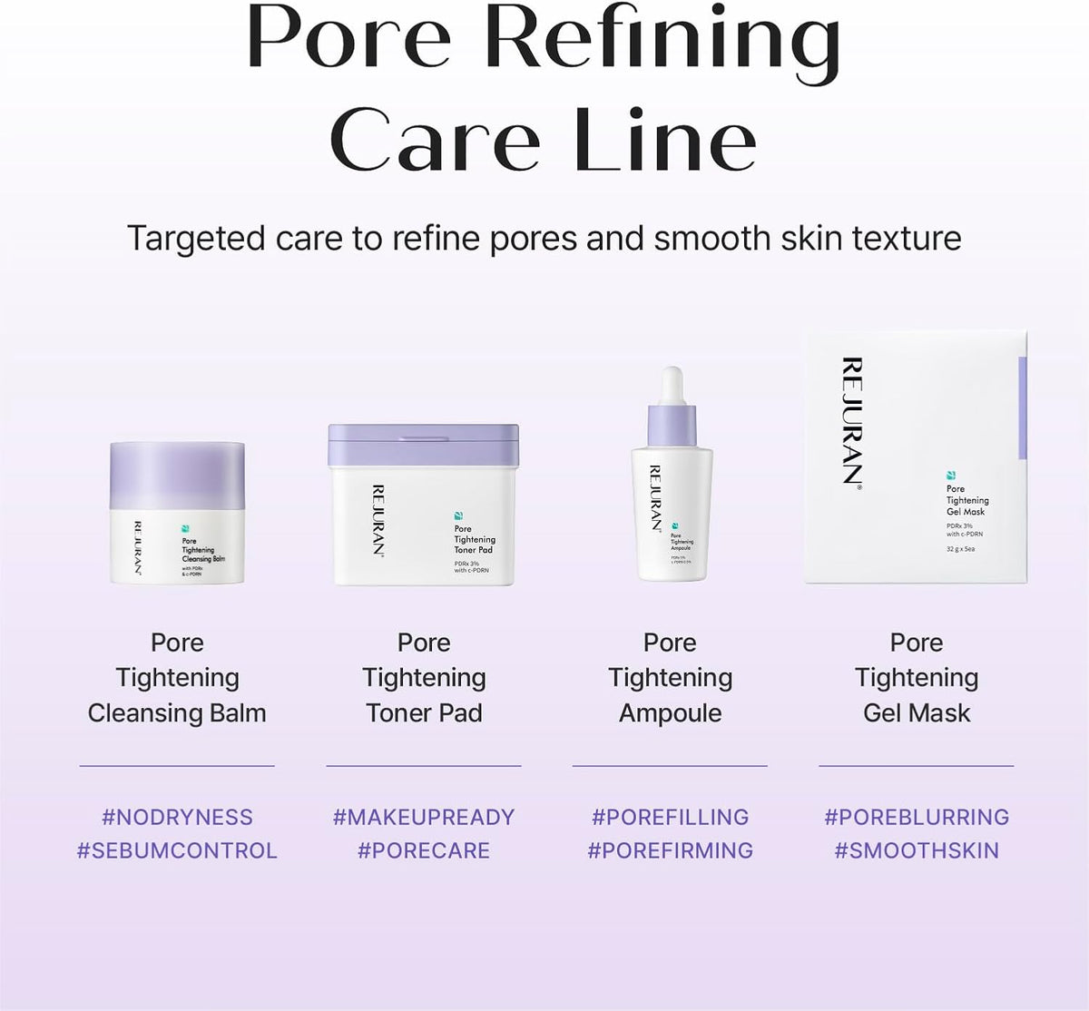 Back of Rejuran Pore Tightening Gel Mask packaging