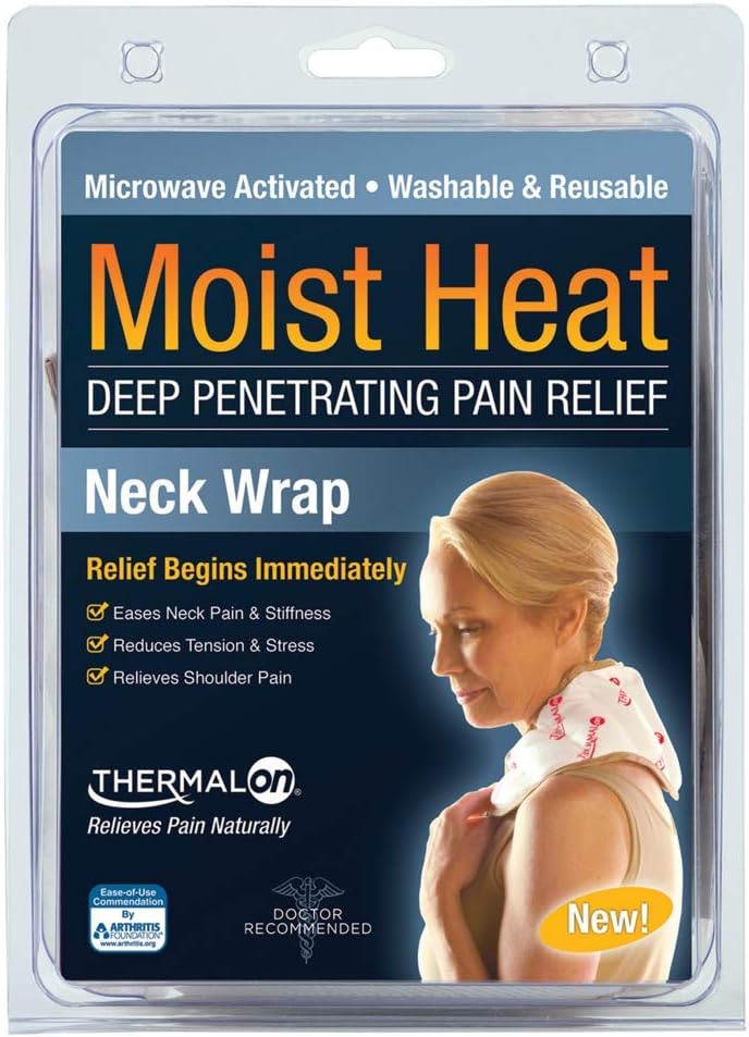 Thermalon Microwave Activated Moist Heat-Cold Neck Wrap for Neck and Shoulder, 21" - Image 1