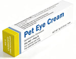 Premium pet eye ointment box packaging displaying complete usage directions