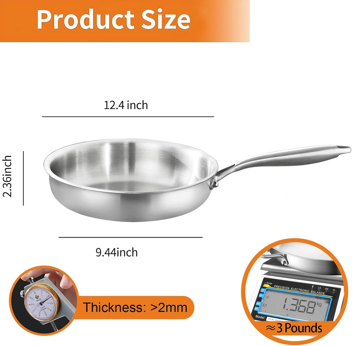 DELARLO tri-ply pan in oven heating