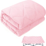Biloban sheet for Regalo My Cot toddler bed front view pink quilted cover