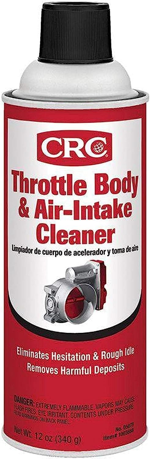 CRC 05078 throttle body and air intake cleaner front view 12 ounce aerosol spray can