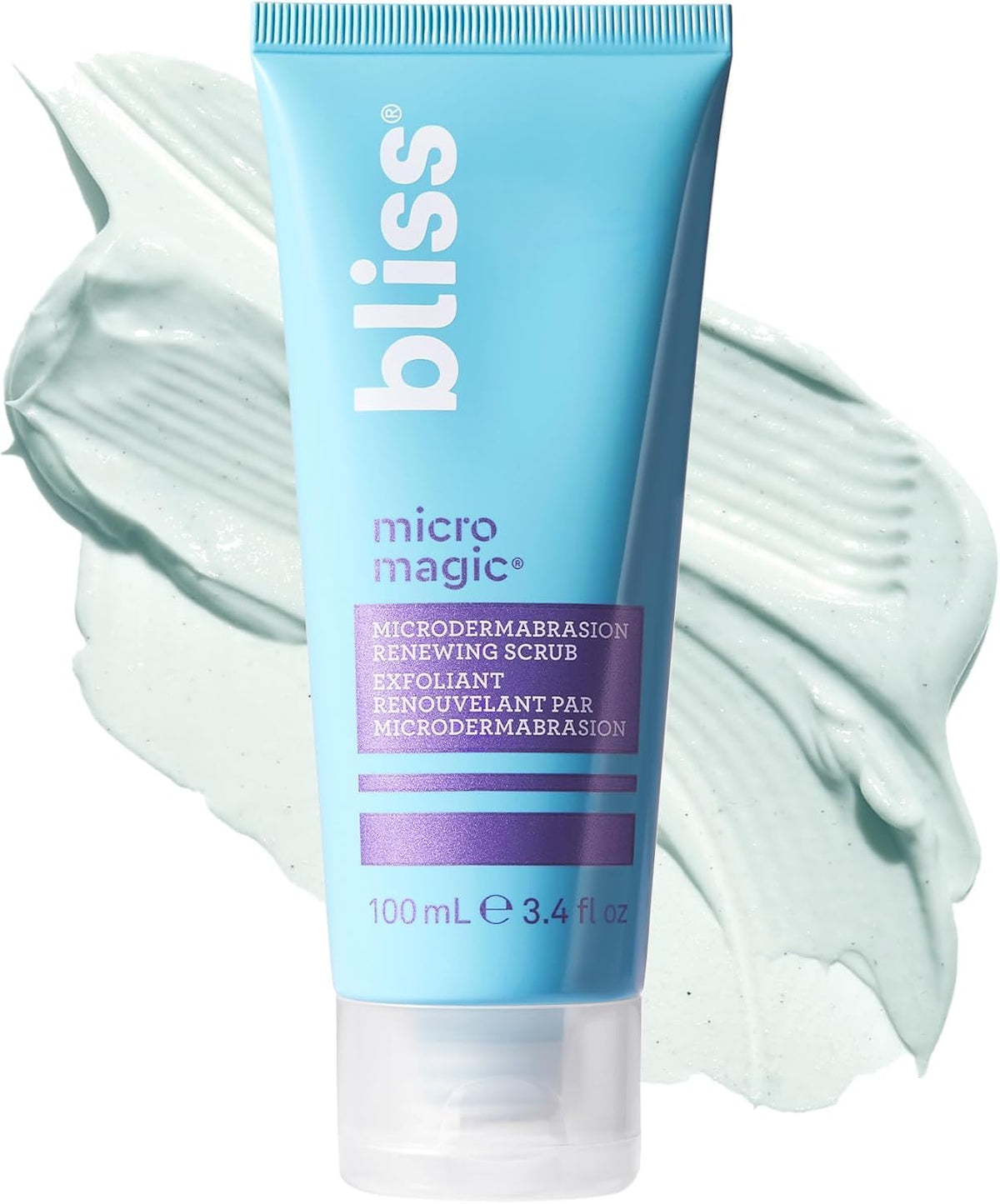 Bliss Fab Foaming 2 in 1 cleanser lathering into a gentle foam for deep pore cleansing.