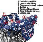 MURPHYfine 2 in 1 high chair seat cover for infants showing safety straps